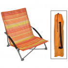 Chaise de plage pliable orange 65x55x25/65 cm