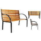 Banc de parc marron 122x60x81 cm