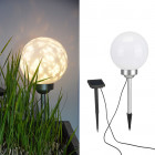 Lampe boule solaire rotative à LED de jardin 20 cm