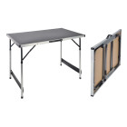 Table pliable 100 x 60 x 94 cm aluminium