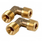 Nipple fioul M3/8 x M3/8 coudée (2pcs) - M3/8 x M3/8 coudée (2pcs)