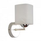 Applique murale argentée megapolis 1 ampoule 14 cm