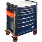 Servante grand volume 7 tiroirs SAM OUTILLAGE plateau inox - 417