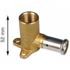 Applique 52mm laiton multicouche a sertir th ou be femelle 1/2 - o16x2.0
