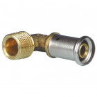Coude 90° mâle laiton multicouche à sertir th ou be ø16x2.0-3/8