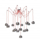 Suspension boules chromées