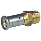 Raccord droit mâle laiton multicouche à sertir th ou be ø16x2.0-3/8