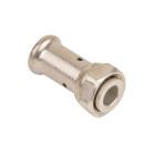 Raccord droit écrou libre laiton multicouche à sertir th ou be ø26x3.0-1''
