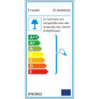 Lampe pied triangulaire scandinave abat-jour blanc