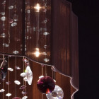 Suspension circulaire tissu et perles