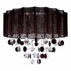 Suspension circulaire tissu et perles