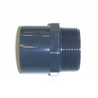 Embout en pvc fileté b - mâle à coller / mâle à visser - diamètres 32/40 - filetage 33/42