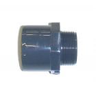 Embout en PVC fileté A - Femelle à coller / Mâle à visser - Diamètre 40 - Filetage 26/34