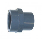Embout en PVC taraudé - Mâle à coller / Femelle à coller / Femelle à visser - Diamètres 63/50 - Taraudage 50/60