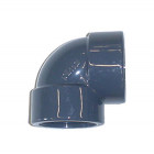 Coude mixte en PVC taraudé à 90 - Femelle à coller / Femelle à visser - Diamètre 40 - Taraudage 33/42