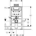 Bâti-support wc autoportant duofix 82cm réservoir oméga 3/6 litres