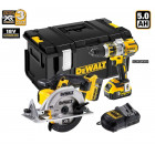 Coffret DCK294P2 perceuse visseuse percussion + scie circulaire + 2 x 5,0 Ah + chargeur DeWalt