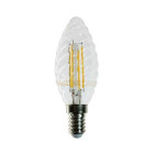 V-tac vt-1985 ampoule led bougie twist cross filament 4w e14 blanc chaud 2700k - 43071