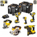Kit 6 outils électroportatifs DCK658P3T + 3 batteries 5,0 Ah + chargeur + 2 x TSTAK VI DeWalt