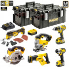 Kit 6 outils électroportatifs DCKXR6WP3 + 3 batteries 5,0 Ah + chargeur + 2 x ds300 DeWalt
