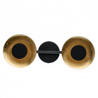 Spot doré techno 2 ampoules 11 cm