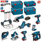 Kit 8 outils électroportatifs PSL8P4A Bosch (4x5,0Ah + chargeur + 4 coffres + caddy)
