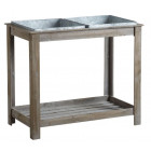 Potager surélevé en bois et métal (lot de 2)