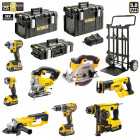 Pack 8 outils électroportatifs DCK XP8MP4 DeWALT (4 x5,0Ah + chargeur + 3 mallettes de transport + caddy)