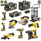 Kit 8 outils électroportatifs XP895P4 + 4 batteries 5,0 Ah + chargeur + DS150 + DS300 DeWalt