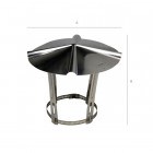 Chapeau de toit chinois inox pour tubage o153-180