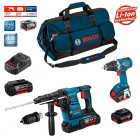 Kit perforateur et perceuse visseuse sans fils RSB3618M2EC Bosch (4 batteries + chargeur + sac de transport)