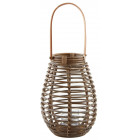 Lanterne en rotin et verre taille 2