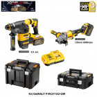Kit perforateur burineur et meuleuse FLEXVOLT 54V/18V DeWALT (2 x 9,0Ah + chargeur + 2 coffrets)