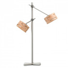 Lampe de table argentée megapolis 2 ampoules 57 cm