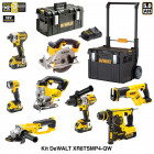 Kit 8 outils électroportatifs XR8TSMP4-QW 18V DeWALT (4 x 5,0 Ah + chargeur + 2 coffres roulettes)