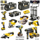 Kit 8 outils électroportatifs DCK-FR833MP4 54V/18V DeWALT (2x5,0Ah 18V + 2x6,0Ah 54V/18V + chargeur + 3 coffrets + caddy)