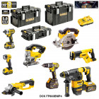 Kit 8 outils électroportatifs DCK-FP833BMP4 54V/18V DeWALT (2x5,0Ah 18V + 2x6,0Ah 54V/18V + chargeur + 3 coffrets)