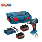 Coffret GDS 18 V-LI boulonneuse à chocs + 2 x 4,0 Ah + chargeur + L-Boxx 136 Bosch