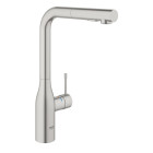 Mitigeur évier essence à bec haut avec douchette extractible 2 jets supersteel 30270dc0 grohe