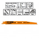 5 LAMES DE SCIES SABRES EN BIMÉTAL POUR BOIS/MÉTAUX 200x2,1-4,3x6-12TPI JS3456XF-5