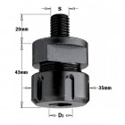 Mandrin portefraise m16x2  pour pinces er20   dr 796.162.00