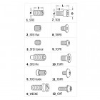 Vis torx  t9  m3x4x5,7  d=4,6  pour articles 662.160 990.082.00