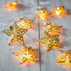 Guirlande lumineuse 10 étoiles dorées