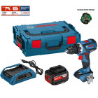Perceuse-visseuse à percussion GSB18 V-60C sans fil + 4,0Ah + chargeur + L-Boxx 136 + bluetooth Bosch