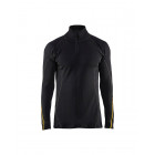 Haut de sous-vêtements retardant flamme inhérent col zippé Noir
