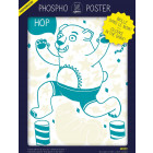 Poster phosphorescent grizzly 30 x 40 cm