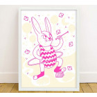 Poster phosphorescent bunny 30 x 40 cm bunny