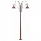 Lampadaire de jardin brun foncé nautica 2 ampoules
