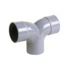 Coude Mâle / Femelle double parallèle PVC - Coude double à 87 30 - Diamètre : 50 mm