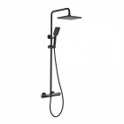 Colonne de douche thermostatique, moderne noir - grosa